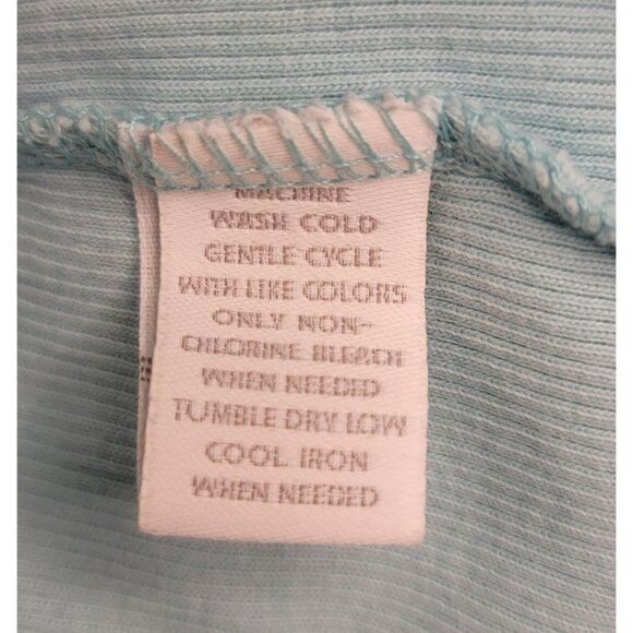 Charter Club Womens Aqua Blue Cardigan & Tank Set Medium Ramie/Rayon - Picture 5 of 6